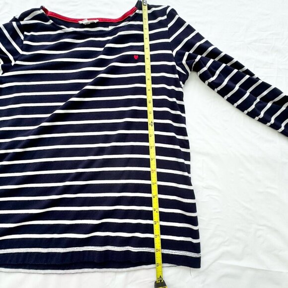 Jane and Delancey Nautical Boat Neck Long-sleeve Tee Stripped Navy White Small - Picture 11 of 15